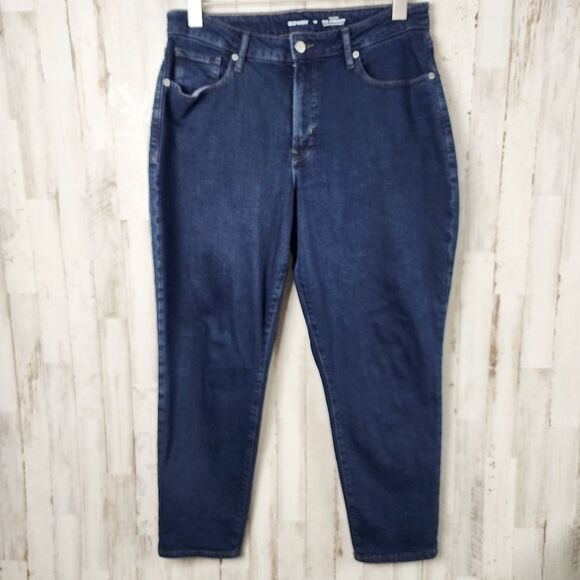 Old Navy High Rise O.G. Straight Denim Blue Jeans Size 14 - Picture 1 of 9